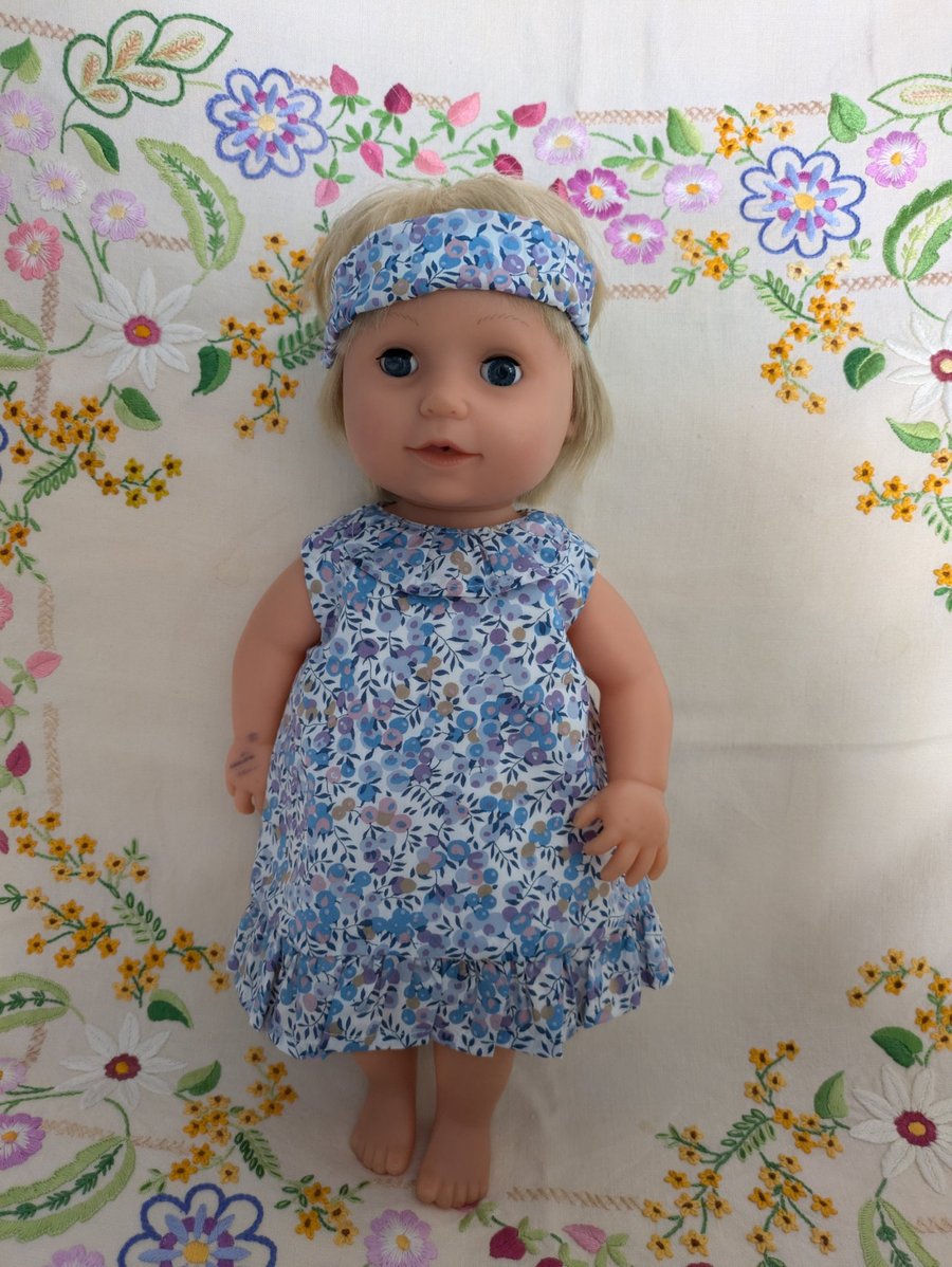 Luxury Liberty Fabric Dolls Dress Baby Born, Tiny Tears 