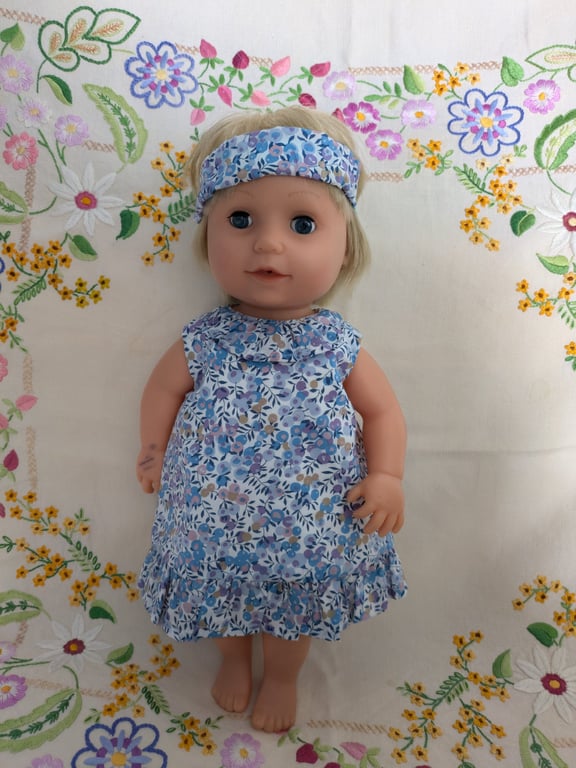 Luxury Liberty Fabric Dolls Dress Baby Born, Tiny Tears 