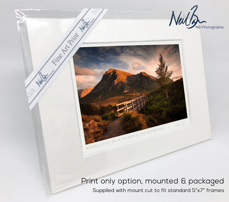 Buachaille Etive Mor from West Highland Way - A6 (7" x 5") Unframed Print