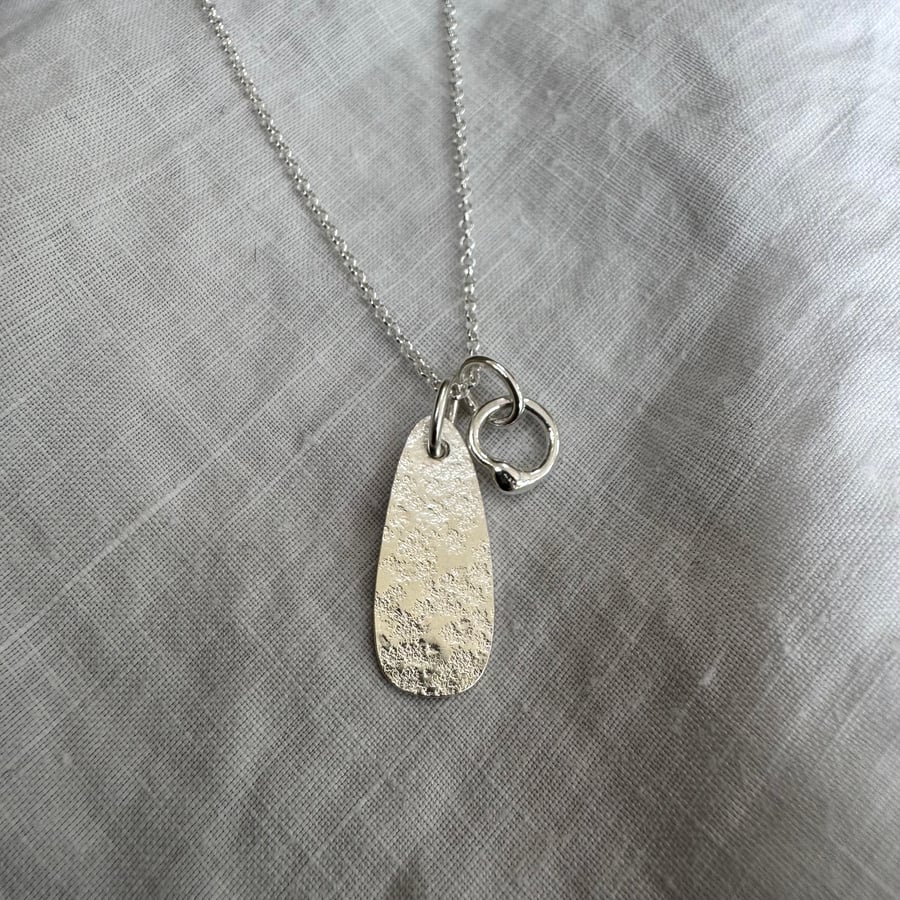 Silver charm cluster pendant - mathom pendant - recycled sterling silver