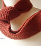 Flecked wool red tie - Rustic wedding theme - Father's Day gift  - Image 3