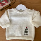Hand Knitted Unisex Baby Sweater 0-3 Months