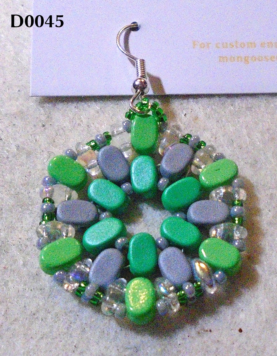 Hexagonal bead earrings (customisable)