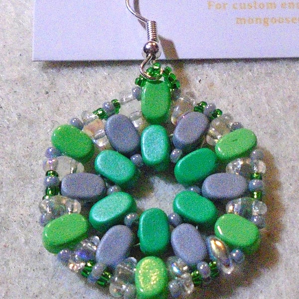 Hexagonal bead earrings (customisable)