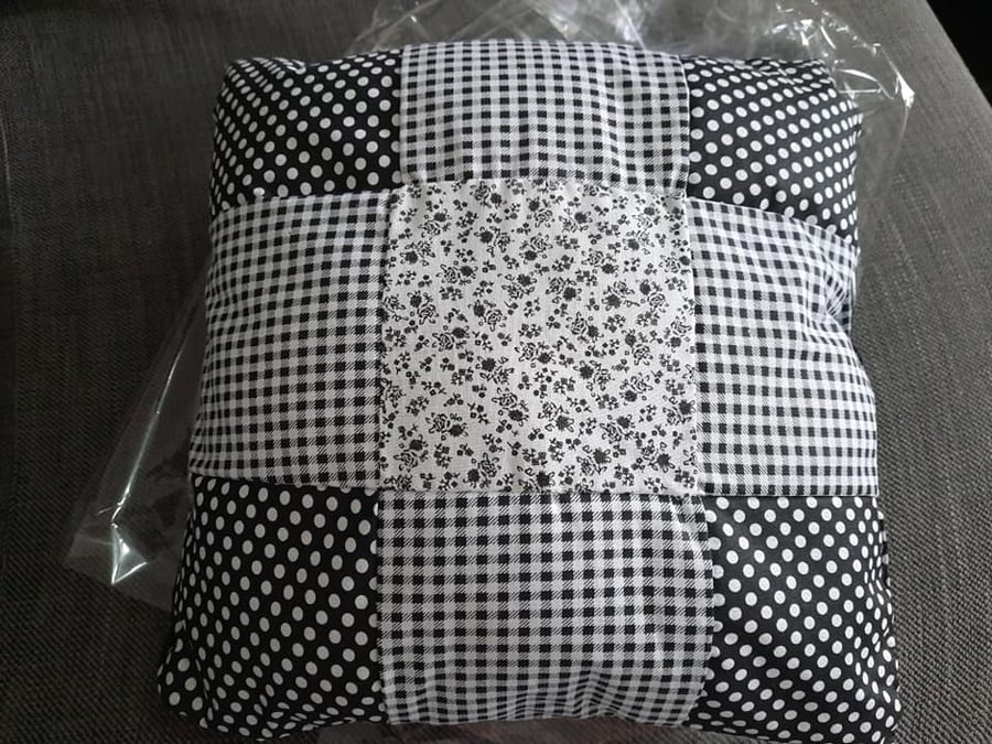 patchwork cushion multicoloured