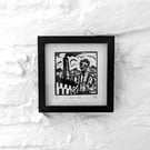 Commute – Original Hand-Pulled Linocut Print