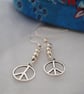 Silver peace earrings - Image 1