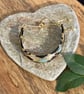 Geometric beadwork peyote bracelet in black and gold with slider chain  - Image 4