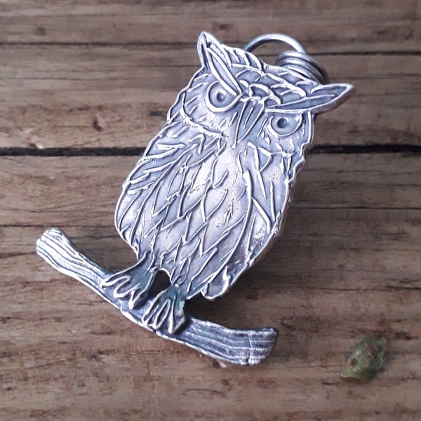 Owl Handmade Silver necklace