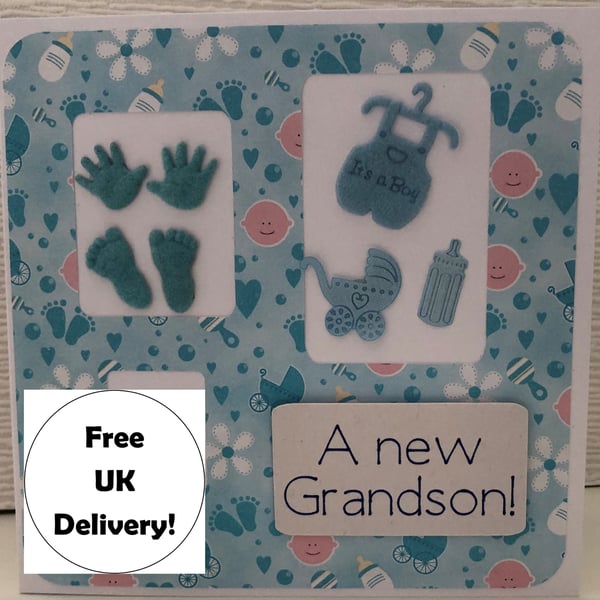 New Baby Cards - New ParentGrandparent - Personalised