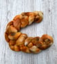 Corriedale Hand Dyed Spinning Fibre Pumpkin Spice 100g - Image 3