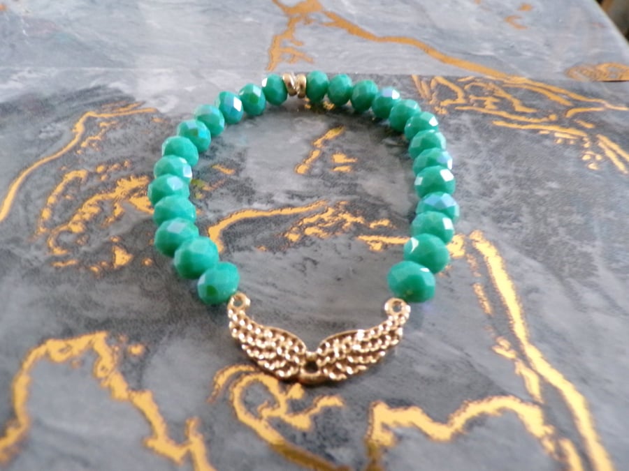 double angel wings bracelet 