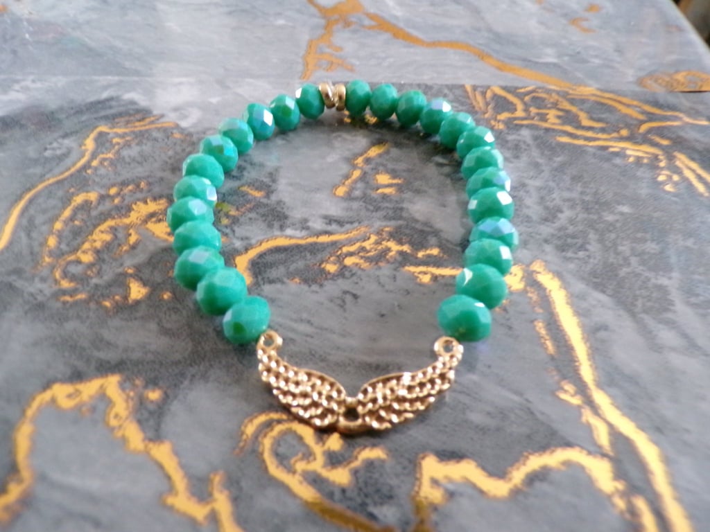 double angel wings bracelet 