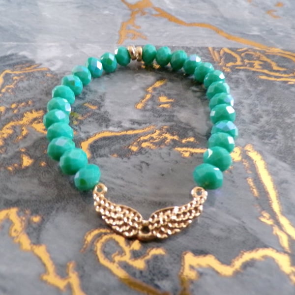 double angel wings bracelet 