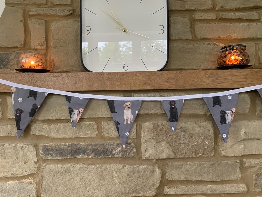 Labrador puppy trio bunting