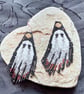 Spooky ghost Halloween beaded fringe earrings - Image 6