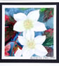 Blank Christmas Card Hellebores, Christmas Rose Handpainted Watercolour Keepsake - Image 2