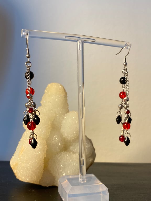 Tasha - Rounded Spike Goth Earrings 