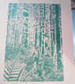 Into the woods linoprint limited edition for nature lovers  - Image 4