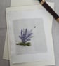 Hand Embroidered Keepsake Blank Greetings card - Image 1