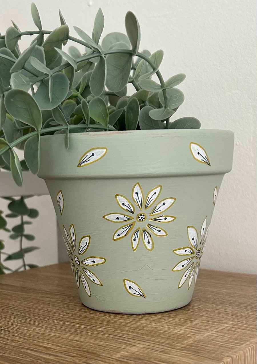 Hand painted Flower Pot
