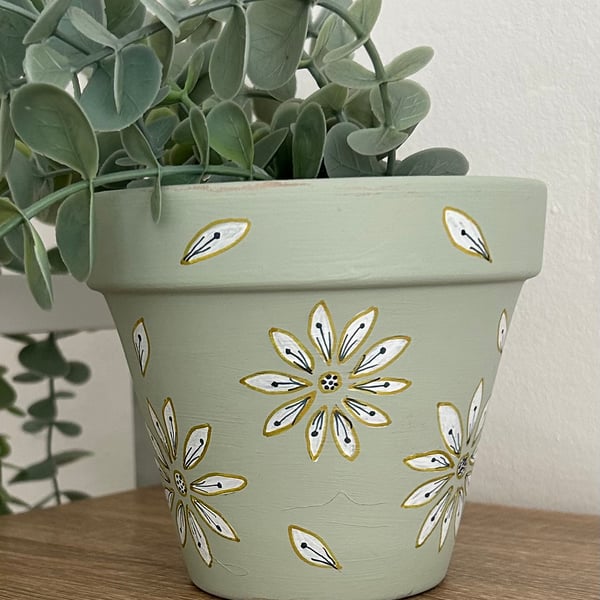 Hand painted Flower Pot