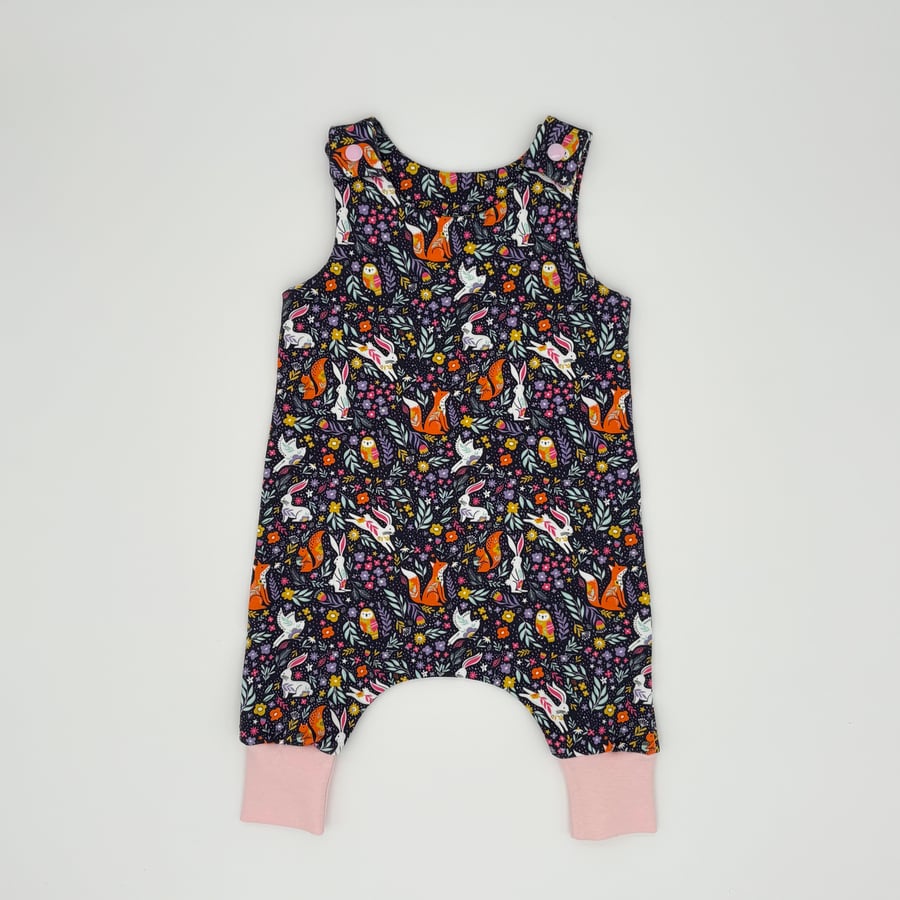 Spring animals and flowers Handmade dungarees (various sizes)