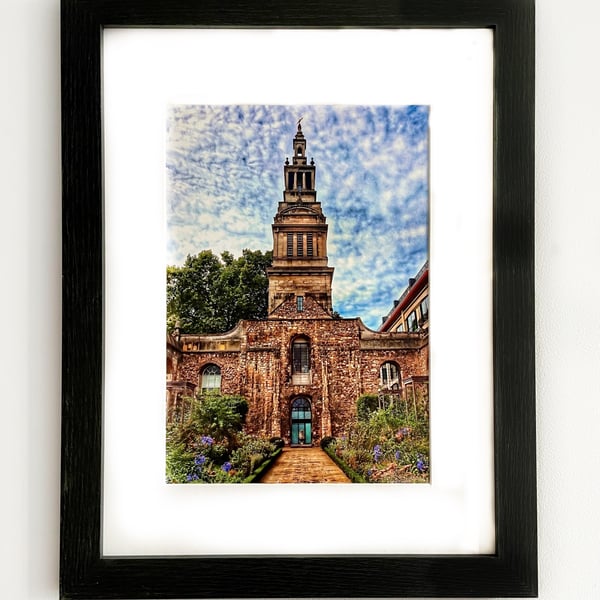 Framed Photo of an Abandoned Church, London
