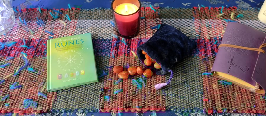 Handwoven Multicoloured Table Runner Altar Cloth 