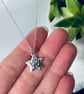 Hammered Star Sterling Silver Pendant Necklace - Image 5