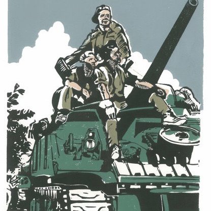 A collection of prints celebrating the 70th D-Day landings anniversary in Norman