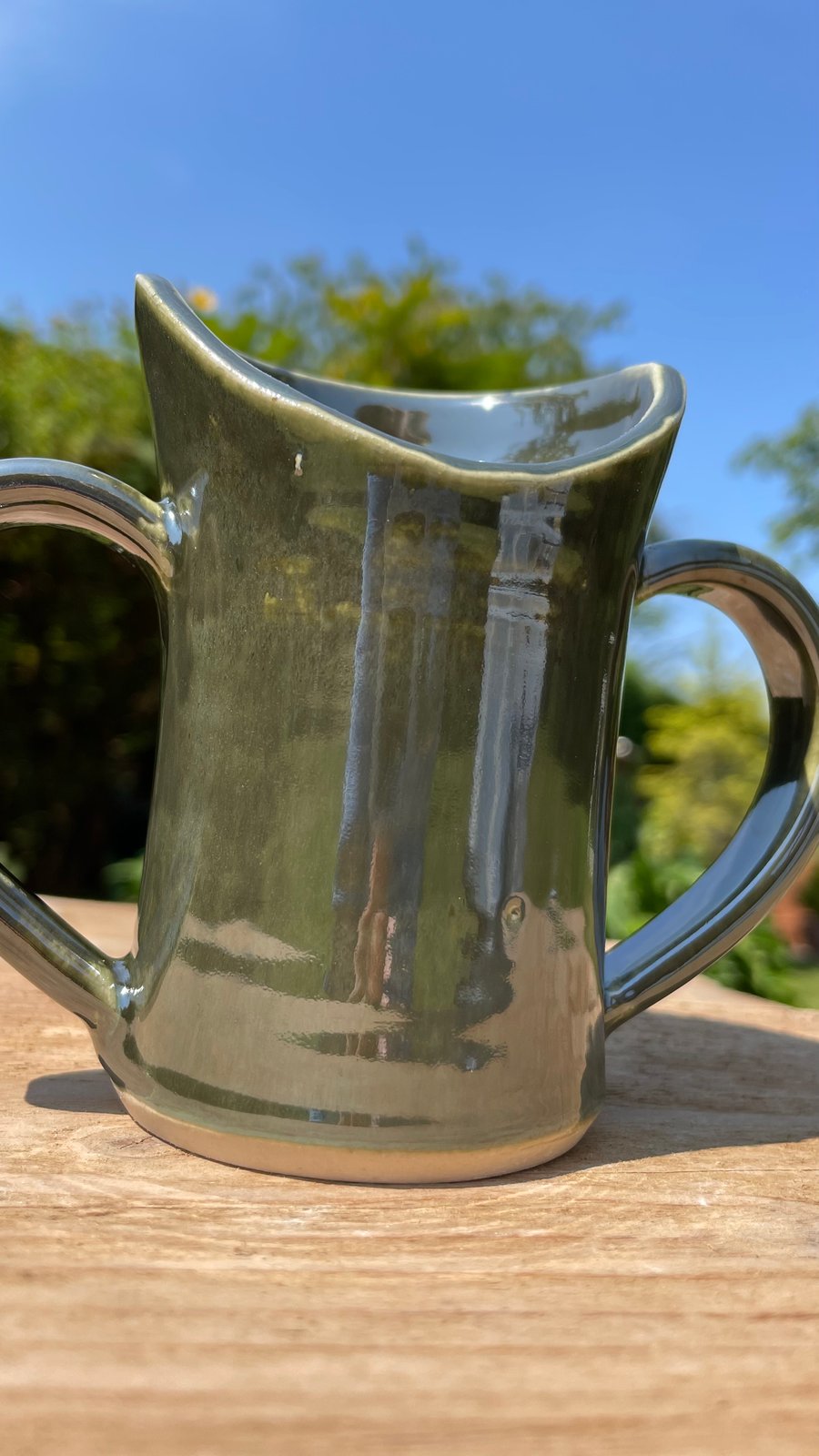 MadeWithMud DigniTEA Double Handled Cut out (nose) Mug