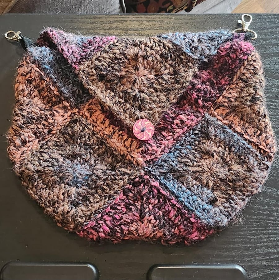 Crocheted cross-body bag