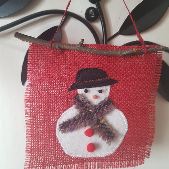 Snowman hanging decoration