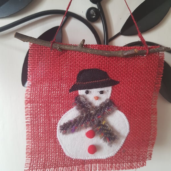 Snowman hanging decoration