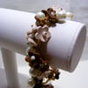 Coffee and Cream Flower Bracelet