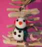 Handfelted Snowman Christmas Decoration  - Image 5
