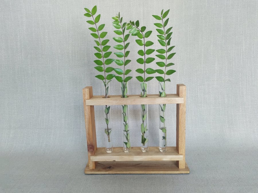 Wooden Propagation Station Upcycled Pallet Board Test Tube Vase