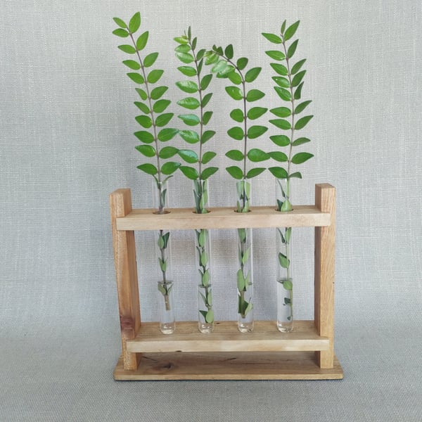 Wooden Propagation Station Upcycled Pallet Board Test Tube Vase