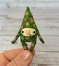 Floral Gnome Miniature Spun Cotton Art Doll - Image 8