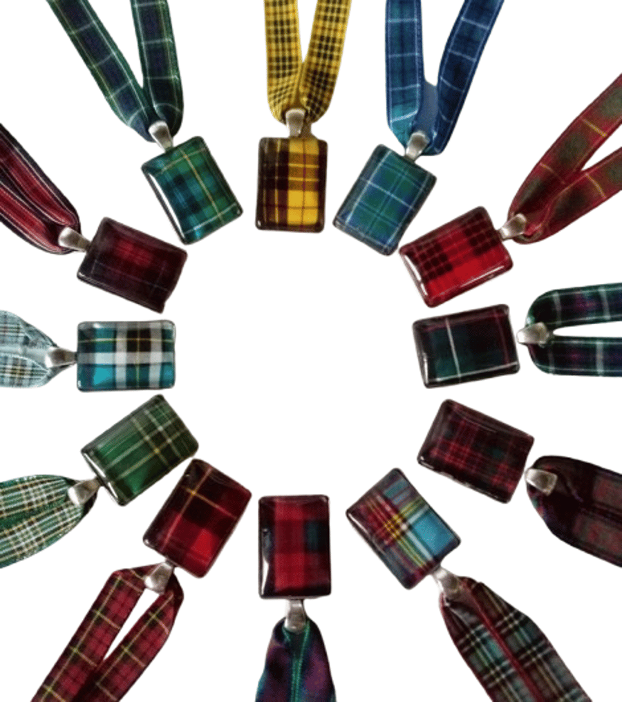 Tartan Pendant in a choice of Scottish tartans