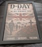 D-day framed A4 wall art 