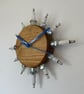 Sunburst Wall Clock, Repurposed Spark Plugs - Image 4