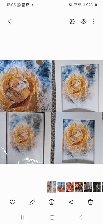 Snuggle mouse moon light painting 