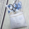  Vintage Fabric Pin Cushion & Scissors 