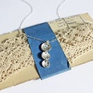 Silver lace necklace