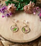 Real Pressed Flowers in Resin and Stainless Steel Drop Earrings - Image 3