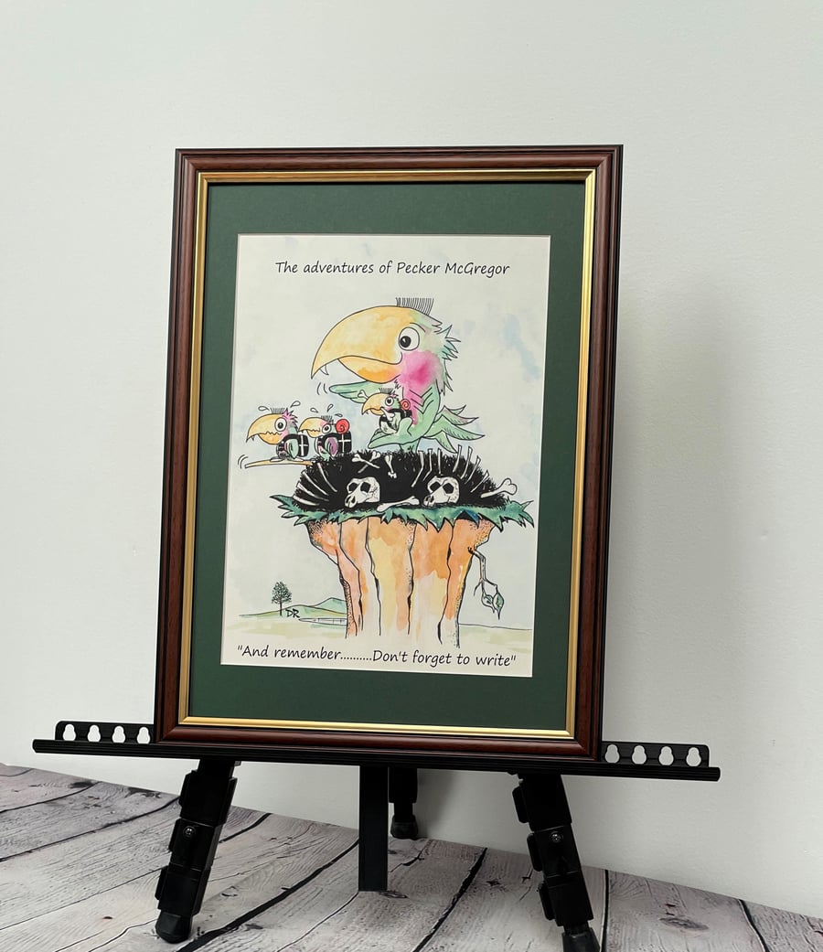 Collectors limited edition print. Pecker McGregor "Don't forget to write"