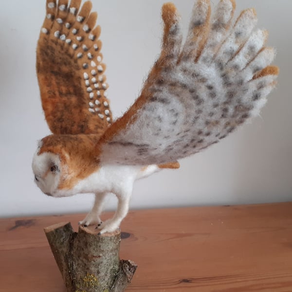 Needle felting kit Owl, craft hobby wool