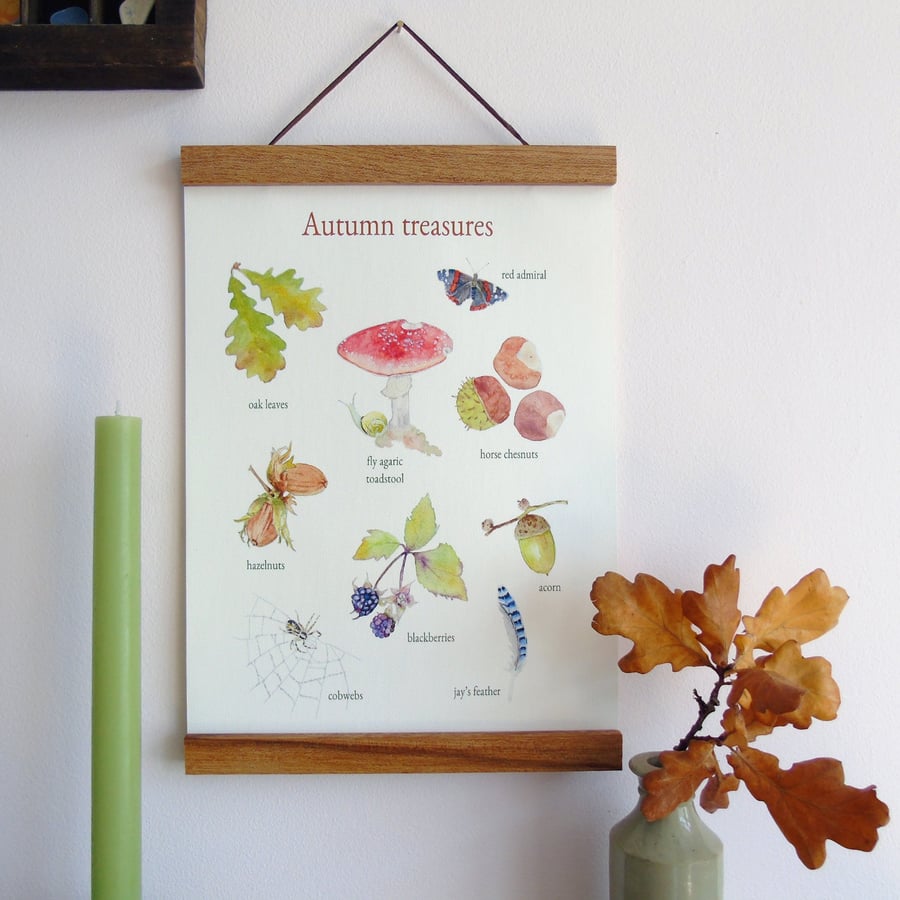 Autumn Treasures Canvas Wall Hanging